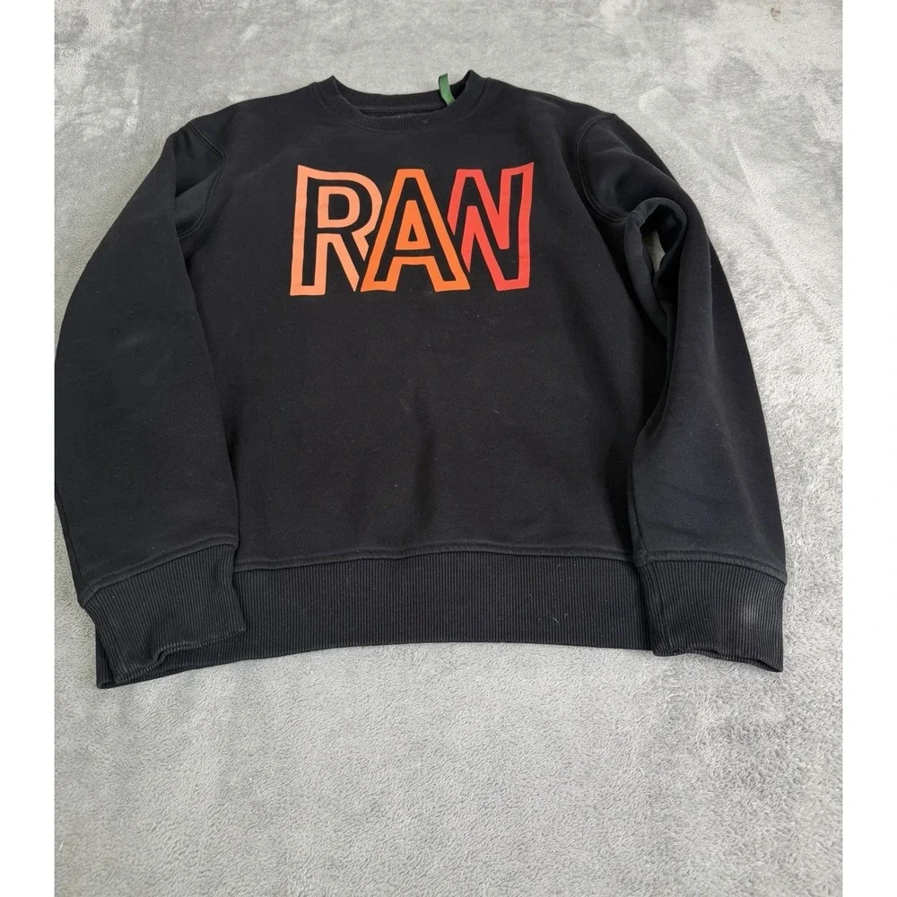 G-Star Raw Crewneck Sweatshirt Men's Size Large Black